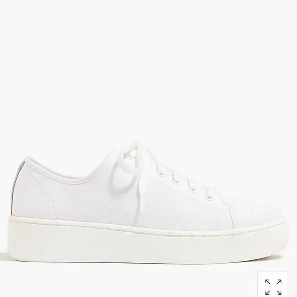 J. Crew Platform sneakers with stripe