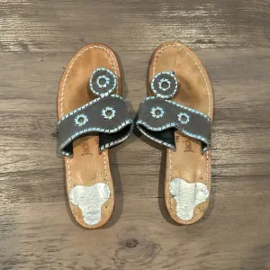 Jack Roger’s Size 7 Vintage Navajo Leather Thong Sandal