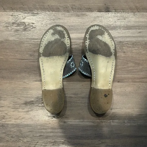 Jack Roger’s Size 7 Vintage Navajo Leather Thong Sandal