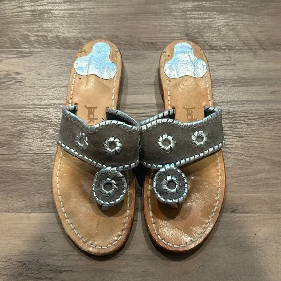Jack Roger’s Size 7 Vintage Navajo Leather Thong Sandal