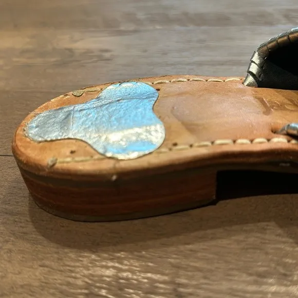 Jack Roger’s Size 7 Vintage Navajo Leather Thong Sandal