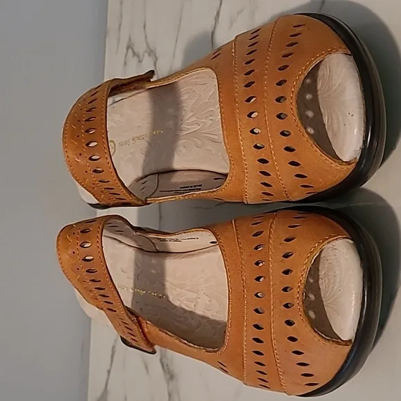 Jambu Leather Touring Too Sport Wedge Design Women's 10 Orange Comfort Sandals