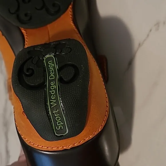Jambu Leather Touring Too Sport Wedge Design Women's 10 Orange Comfort Sandals