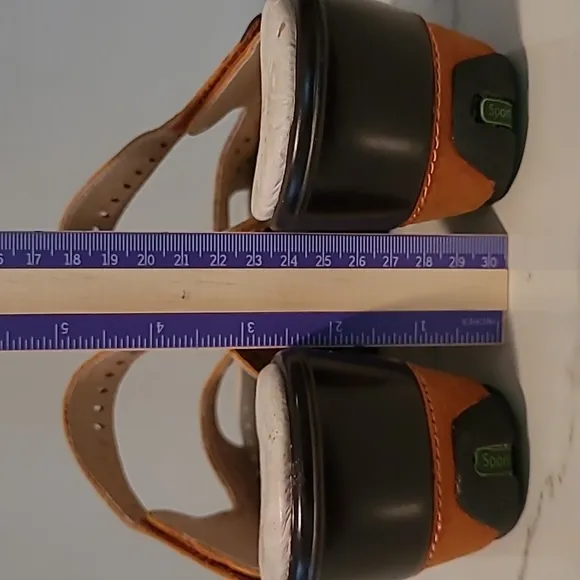 Jambu Leather Touring Too Sport Wedge Design Women's 10 Orange Comfort Sandals