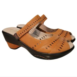 Jambu Leather Touring Too Sport Wedge Design Women's 10 Orange Comfort Sandals