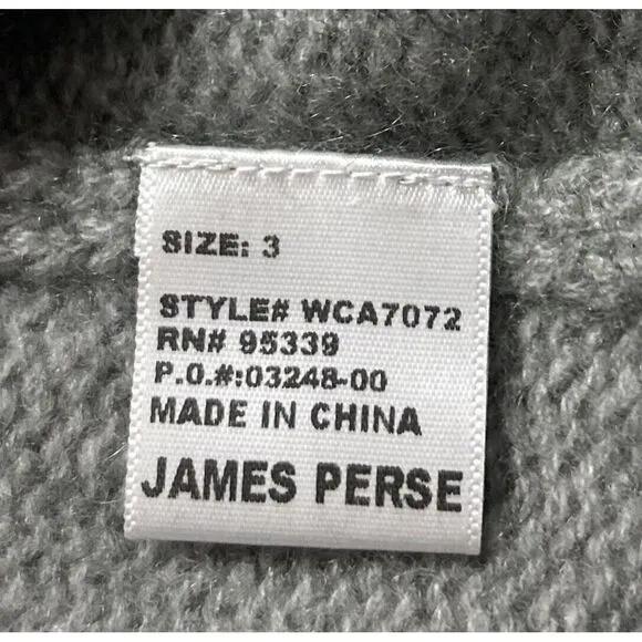 James Perse Women's Cashmere Sweater Dress Size 3 Gray Beautiful Classic Chic