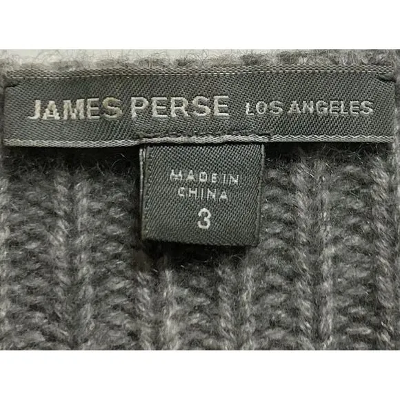 James Perse Women's Cashmere Sweater Dress Size 3 Gray Beautiful Classic Chic