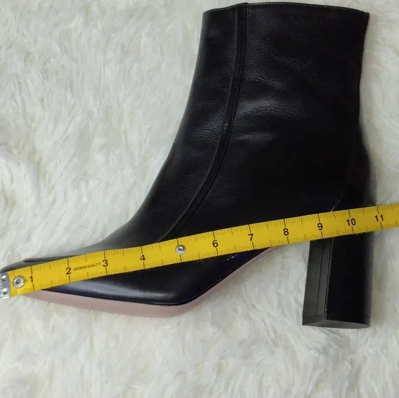 J.Crew Square-Toed Ankle Boots in Italian Leather Size 12