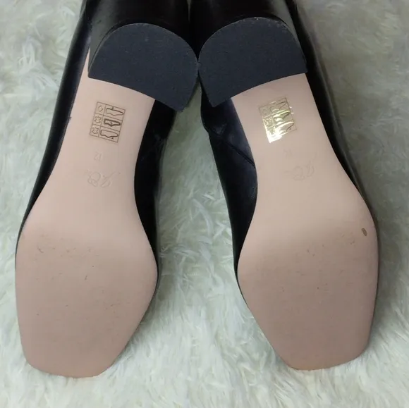 J.Crew Square-Toed Ankle Boots in Italian Leather Size 12