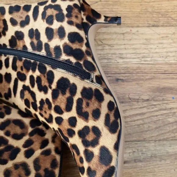 J.Crew Women’s Fiona kitten-heel ankle boots in leopard calf hair - Size 10