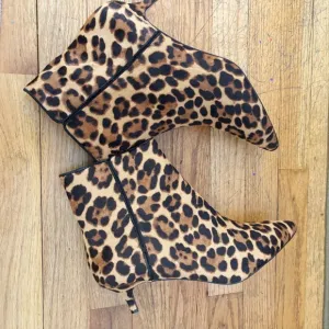 J.Crew Women’s Fiona kitten-heel ankle boots in leopard calf hair