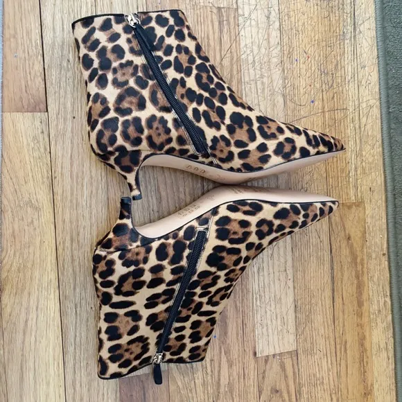 J.Crew Women’s Fiona kitten-heel ankle boots in leopard calf hair