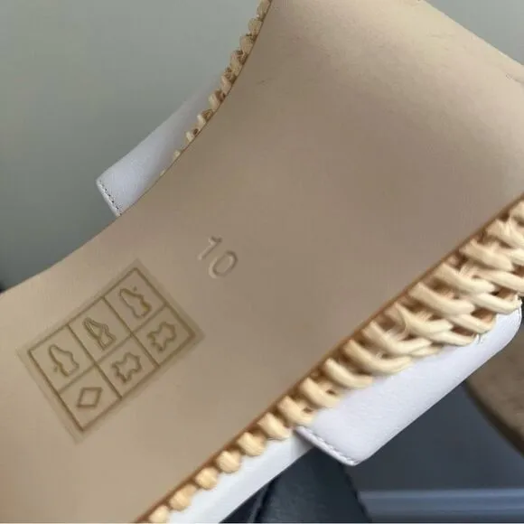 Jeffrey Campbell Amma Platform Sandals in White and Tan Size 10, NWOB