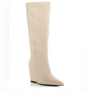 Jeffrey Campbell Designer Chic Suede Knee-High Wedge Boots NWT 6