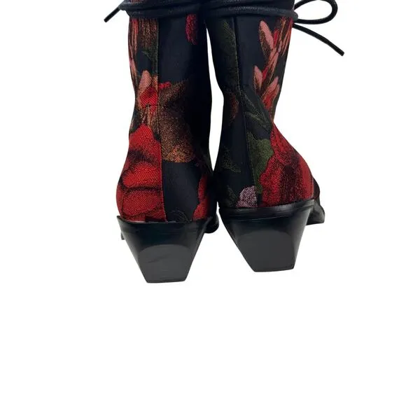 Jeffrey Campbell Free People Elmcroft Brocade Floral Western Boots Women's 9