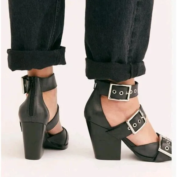 Jeffrey Campbell Free People Hendrix Black Sz 7.5