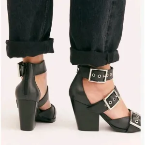 Jeffrey Campbell Free People Hendrix Black Sz 7.5