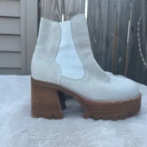Jeffrey Campbell Free People Women's Beige Platform Ankle Boots Size 9M