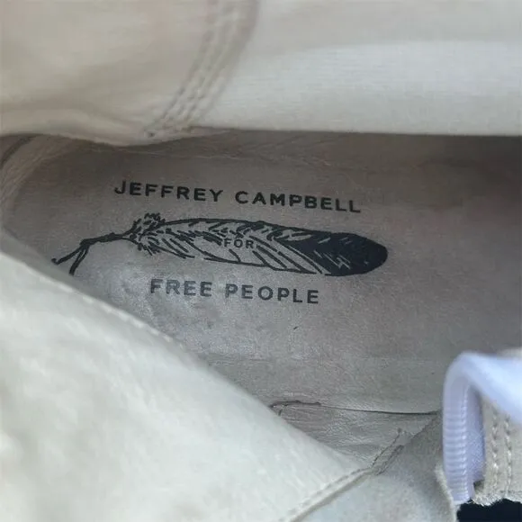 Jeffrey Campbell Free People Women's Beige Platform Ankle Boots Size 9M