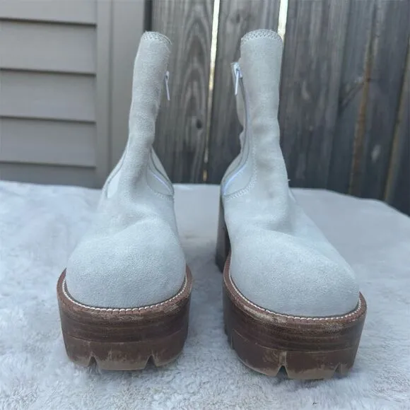Jeffrey Campbell Free People Women's Beige Platform Ankle Boots Size 9M