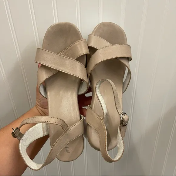Jeffrey Campbell Grey Calf Leather Carmindy Platform Sandals Sz 9