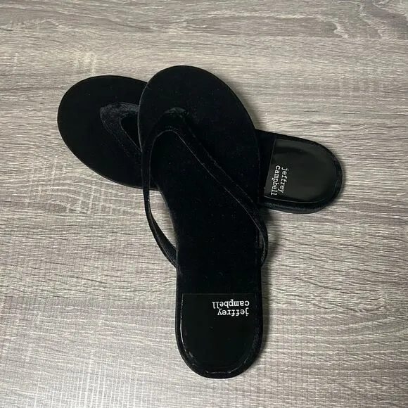 Jeffrey Campbell Kierra Velvet Thong Sandals