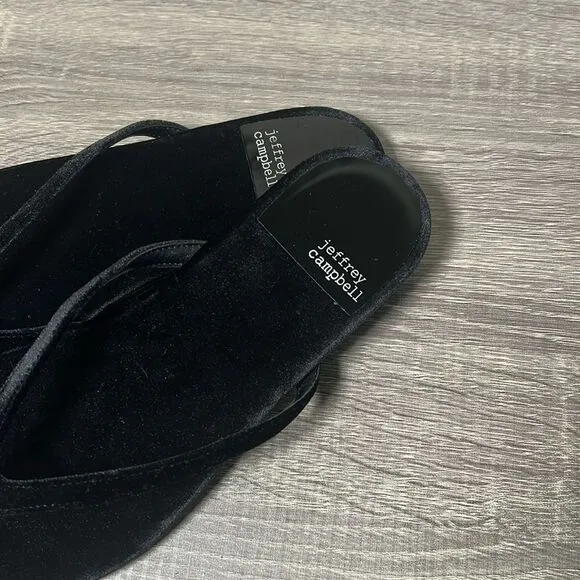 Jeffrey Campbell Kierra Velvet Thong Sandals