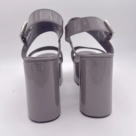 Jeffrey Campbell - NWOT women’s MOODY Gray patent Platform slingback Sandals 12