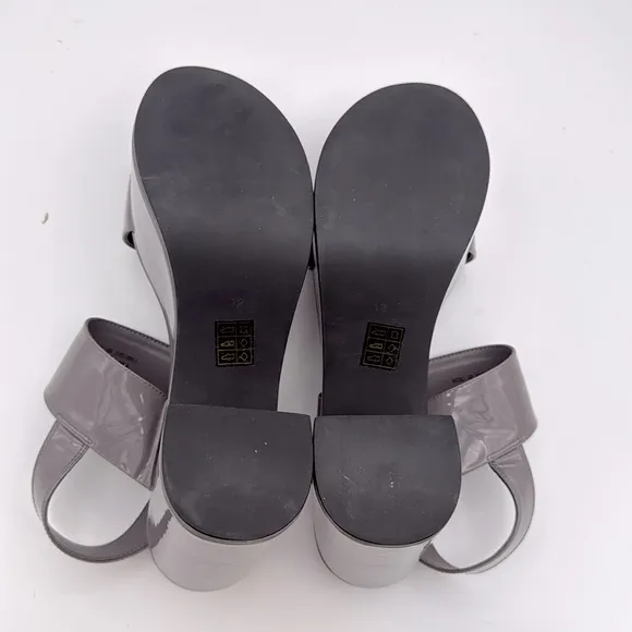 Jeffrey Campbell - NWOT women’s MOODY Gray patent Platform slingback Sandals 12