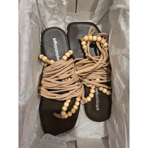 Jeffrey Campbell Xeniah Sandal in Natural Size 6