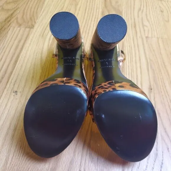 Jessica Rich Leopard Platform Heeled Sandals Size 8