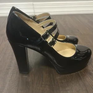 Jessica Simpson Black Patent Leather Mary Jane Shoes sz 7