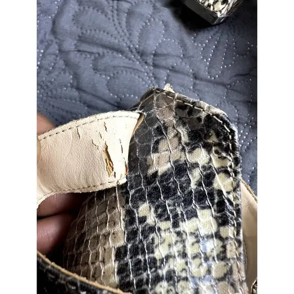 Jessica Simpson Derian Peep Toe Platform Snake Skin Pump Sandal SZ 8.5: NWOT