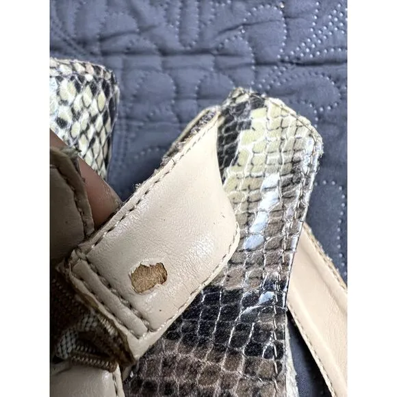 Jessica Simpson Derian Peep Toe Platform Snake Skin Pump Sandal SZ 8.5: NWOT