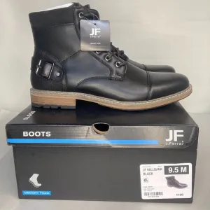 JF j.ferrar Millbank Men's Black Leather Lace Up Boot Size 9.5 NWT