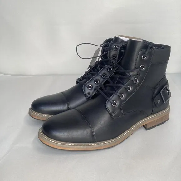 JF j.ferrar Millbank Men's Black Leather Lace Up Boot Size 9.5 NWT
