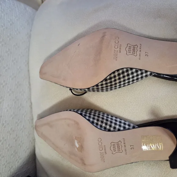 Jimmy Choo Black and White Checkered Women's Shoes