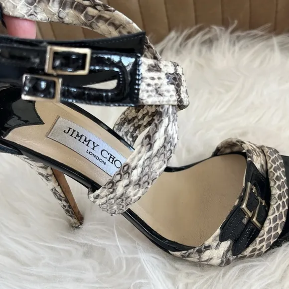 Jimmy Choo Black and White Women's Sandals