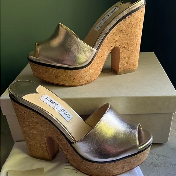 Jimmy Choo Deedee 125 Platform Heeled Sandal 38