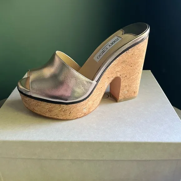Jimmy Choo Deedee 125 Platform Heeled Sandal 38