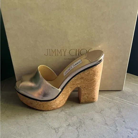 Jimmy Choo Deedee 125 Platform Heeled Sandal 38