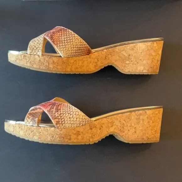 Jimmy Choo Geranium Snake Print leather Panna size 39