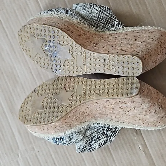 Jimmy Choo Priory Knotted Python Mule platform sandals-39