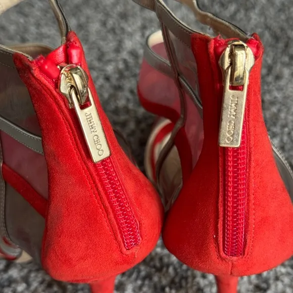 Jimmy Choo Red &amp; Gold Women's Sandals