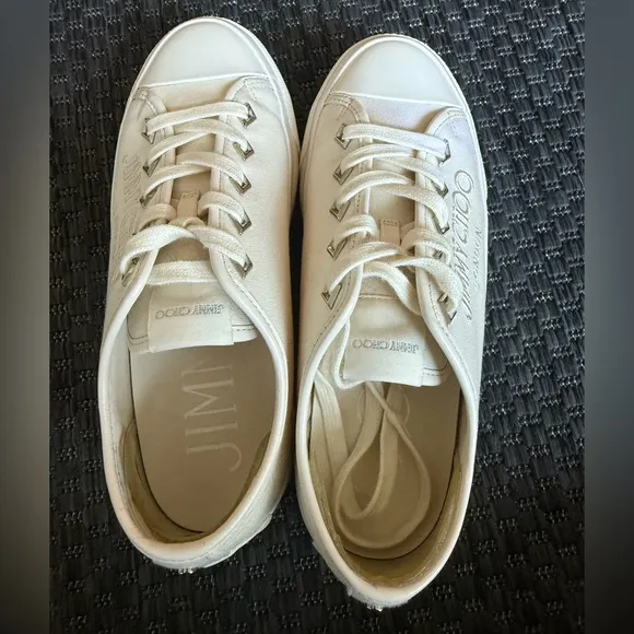 Jimmy Choo Women's White Platform Sneakers