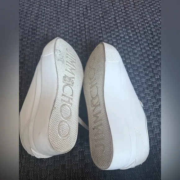 Jimmy Choo Women's White Platform Sneakers
