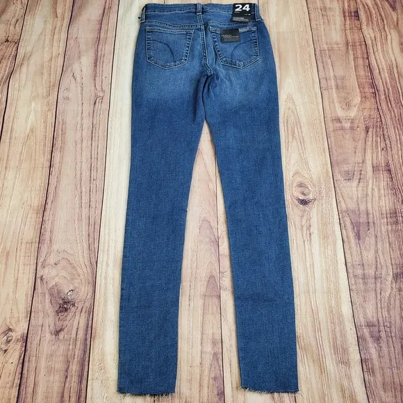 Joes Skinny Jeans Womens 24 Blue Flawless Raw Hem Stretch San Dimas Wash