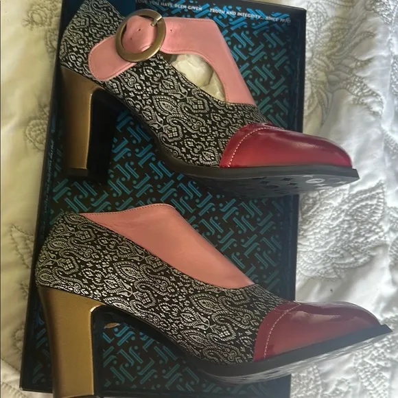 John Fluevog Joyce Attic Stylish Pink and Red Women's Shoes
