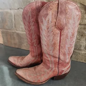 Johnny Ringo Vintage Pink Western Cowboy Cowgirl Boots
