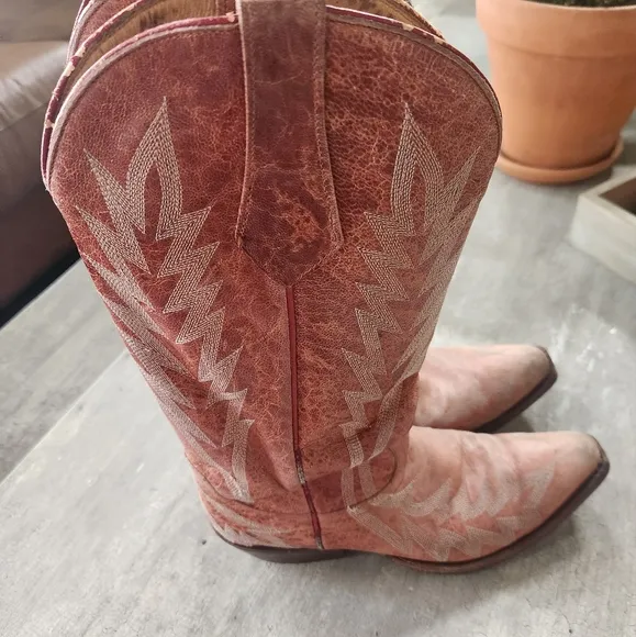 Johnny Ringo Vintage Pink Western Cowboy Cowgirl Boots